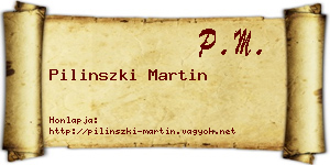 Pilinszki Martin névjegykártya