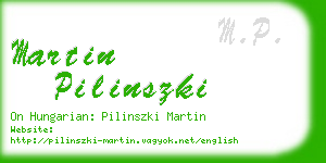 martin pilinszki business card